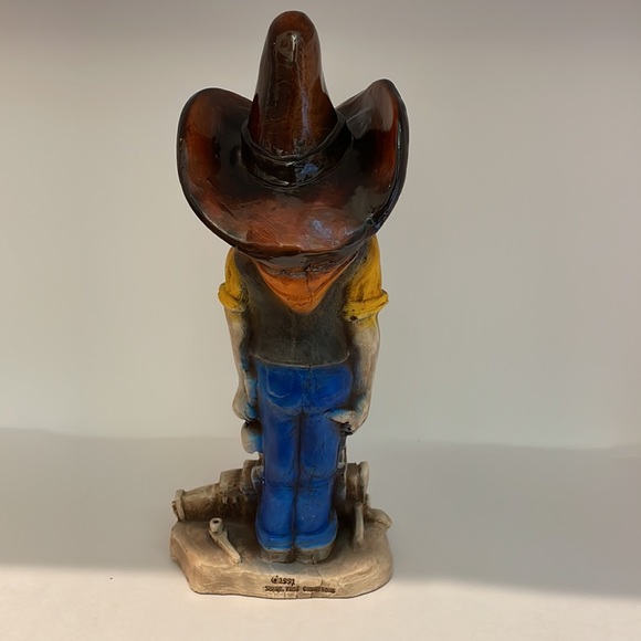 Vintage 91 Shade Tree Creations Cowboy Country Mechanic Handcrafted Shelf Decor - Picture 8 of 13
